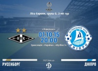 «Русенборг» - «Дніпро». Стартові склади. LIVE