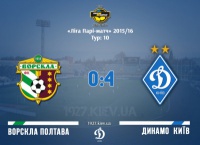 «Ворскла» — «Динамо»: 0:4. «Біло-сині» декласують «ворсклян» 