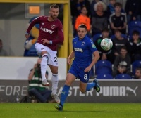 Статистика Андрія Ярмоленка в першому повному матчі за «Вест Хем»