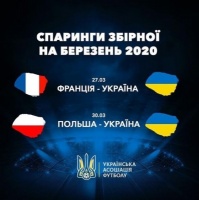 Збірна Україна зіграє контрольні матчі з Францією та Польщею 