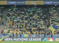 Украина - Германия: болельщик пытался выбежать на поле, а затем устроил драку на трибунах