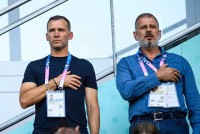 Шевченко та віцепрезидент УАФ відвідали матч України на Олімпіаді