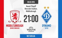 «Мідлсбро» U-19 - «Динамо» U-19. Стартові склади. LIVE