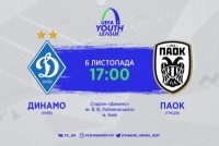 Юнацька Ліга УЄФА. «Динамо» U-19 - ПАОК U-19: стартові склади команд. ОНЛАЙН