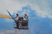 На заборах и на автовышках. Как фанаты поддерживали «Динамо» в Чернигове