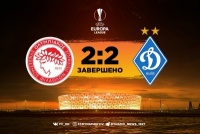 «Динамо» вирвало нічию в матчі з «Олімпіакосом» завдяки голу Вербича 