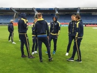 Національна команда вже прибула на стадіон «Лейгардальсведлюр»! 